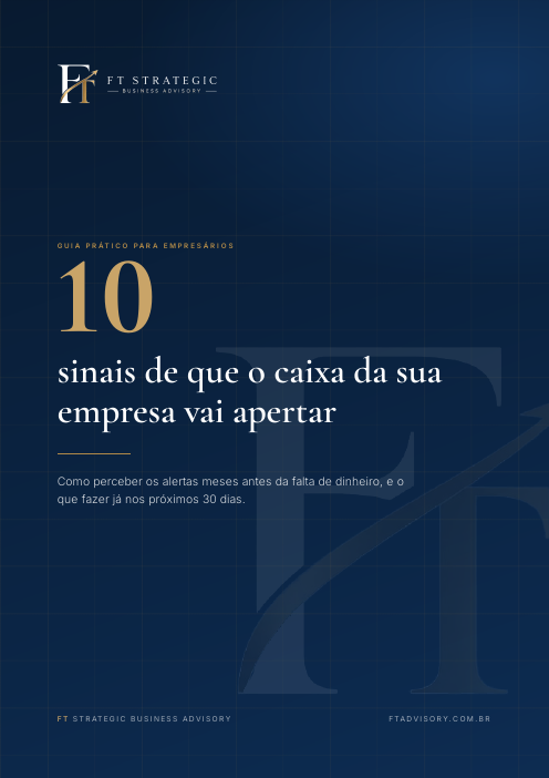 Capa do guia 10 sinais de que o caixa da sua empresa vai apertar